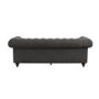 Grey Fabric Chesterfield 3 Seater Sofa - Beatie