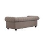 Beige Fabric Chesterfield 3 Seater Sofa - Beatie