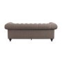 Beige Fabric Chesterfield 3 Seater Sofa - Beatie