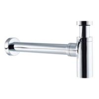 Chrome Modern Bottle Trap and Outlet Pipe