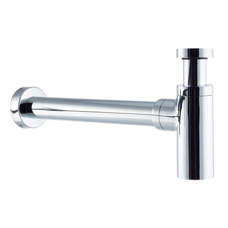 Chrome Modern Bottle Trap and Outlet Pipe