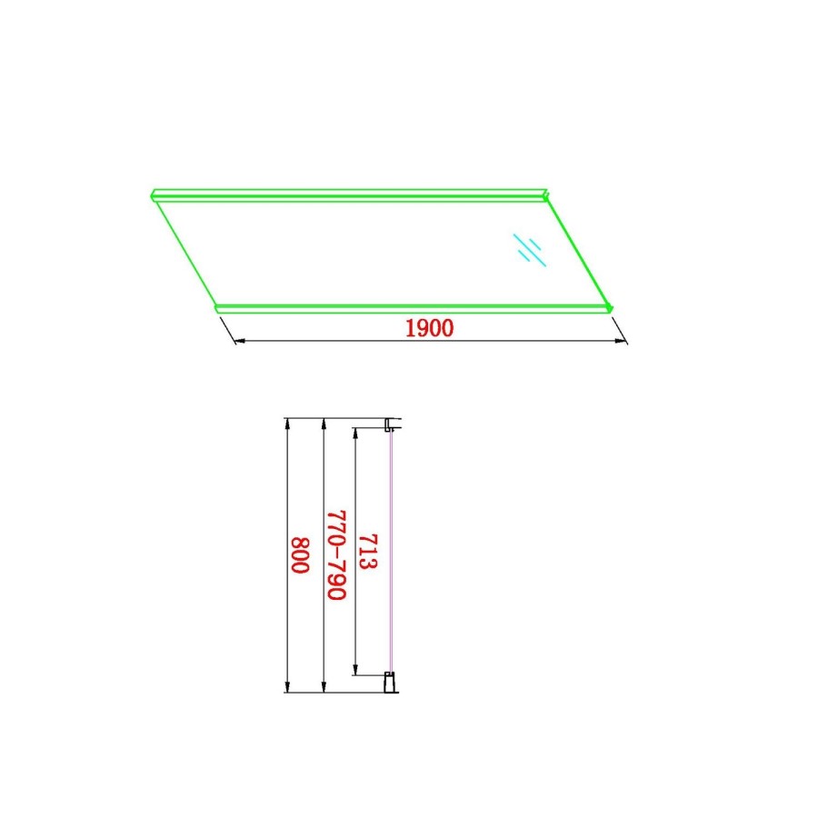 Grade A2 - 1200x800mm Rectangular Sliding Shower Enclosure with Shower Tray - Carina