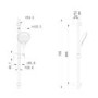 Grade A1 - Axel Triple Outlet Shower Valve Shower Head Wall Arm Slide Rail Kit and Overflow Bath Filler- Triple Handle