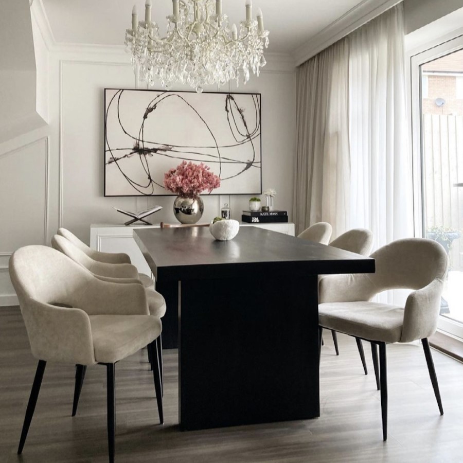 ALMOST PERFECT - Set of 2 Beige Fabric Dining Chairs - Colbie