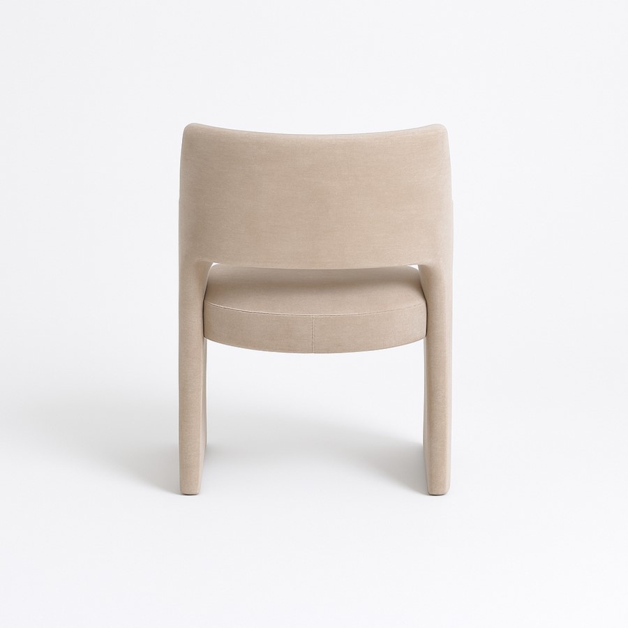 Set of 2 Beige Upholstered Dining Chairs - Zoe