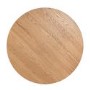 Round Oak Drop Leaf Dining Table Set with 2 Beige Upholstered Chairs - Seats 2 - Carson