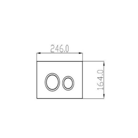 Concealed Cistern with 1170mm Wall Hung Toilet Frame and Chrome Mechanical Flush Plate - Zana