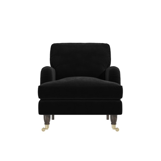 ALMOST PERFECT - Black Velvet Armchair - Payton