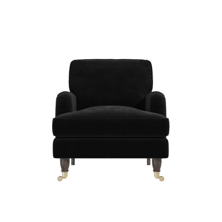 Black Velvet Armchair - Payton