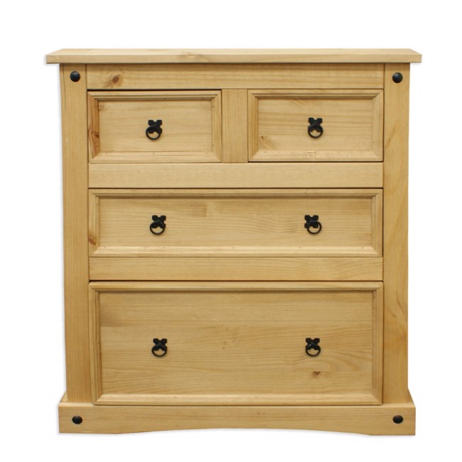 Corona Mexican 3 Piece Bedroom Set in Solid Pine