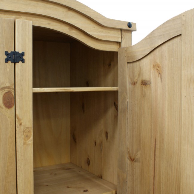 GRADE A2 - Corona Mexican 3 Door Wardrobe in Solid Pine 