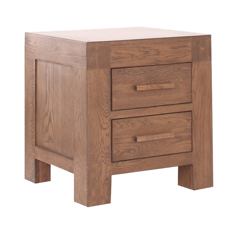 Set of 2 Vineyard Dark Oak Bedside Tables 