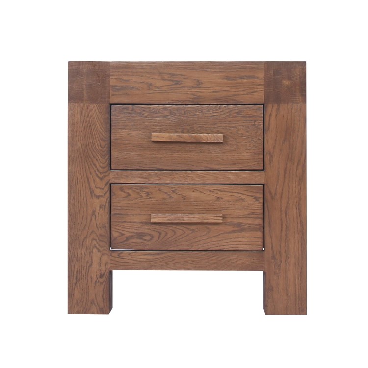 Set of 2 Vineyard Dark Oak Bedside Tables 