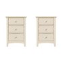 Pair of Farley Bedside Tables in Ivory/Cream