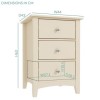 Pair of Farley Bedside Tables in Ivory/Cream