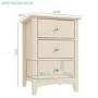 Pair of Farley Bedside Tables in Ivory/Cream