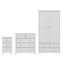Fenton Light Grey Bedroom Set Includes Bedside Chest + Wardrobe