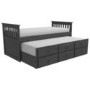 Oxford Captains Guest Bed With Storage in Dark Grey - Trundle Bed Included