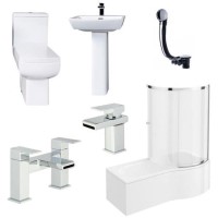 Delta Right Hand  P Shaped 1700 Shower Bath Suite