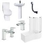 Delta Right Hand  P Shaped 1700 Shower Bath Suite