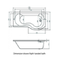 Delta Right Hand  P Shaped 1700 Shower Bath Suite