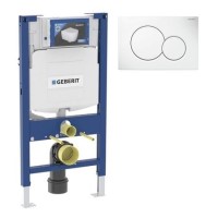 Geberit 980mm Duofix Frame and Sigma Concealed Cistern with White Flush Plate Geberit 980mm Duofix Frame and Sigma Concealed Cistern with White Flush Plate