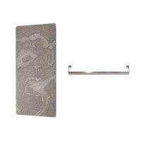 Brown Vertical Electric Designer Radiator 1000 x 500mm with Brushed Stainless Steel Towel Rail - Vetro