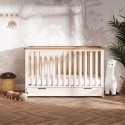 BUN/21OB3008/93293 Evie Cot Bed with drawer in cashmere - Obaby 