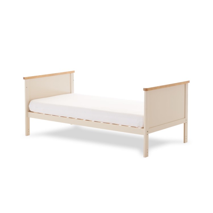 Evie Cot Bed with drawer in cashmere - Obaby 