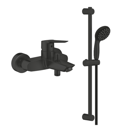 Grohe Slide Rail Kit With Single Lever Tap - Matt Black - Furniture123