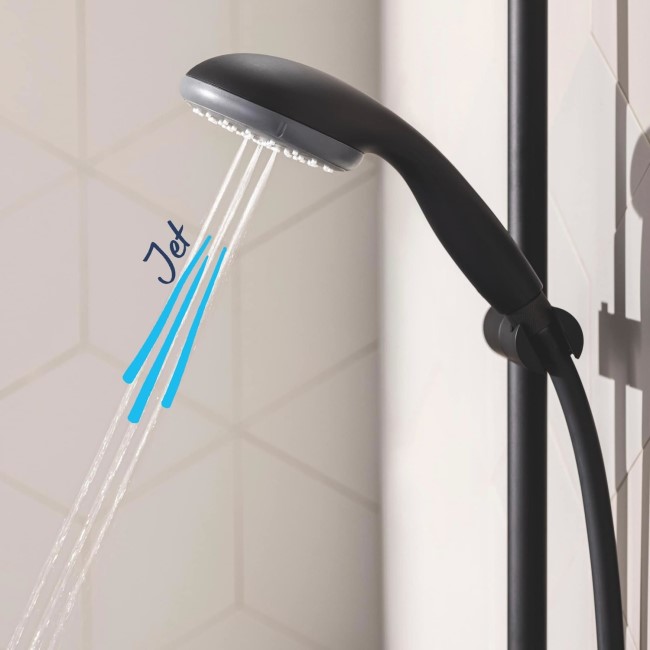 Grade A1 - Grohe Slide Rail Kit With Single Lever Tap - Matt Black