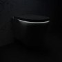 Wall Hung Smart Bidet Japanese Toilet & 820mm Frame Cistern and Black Sensor Flush Plate - Purificare