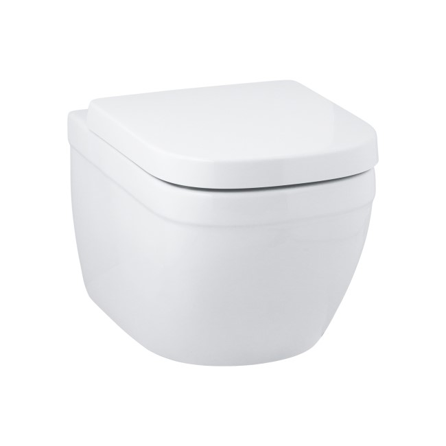 Grohe Solido 5in1 Euro Toilet Set - Wall Hung Toilet with Wall Frame and Concealed Cistern