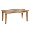 Solid Pine Dining Table with Tile Top Design - Seconique Salvador
