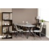 Grey Concrete Effect Dining Table with Metal Frame - Athens