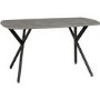 Grey Concrete Effect Dining Table Set with 4 Grey Faux Leather Chairs - Seats 4 - Athens