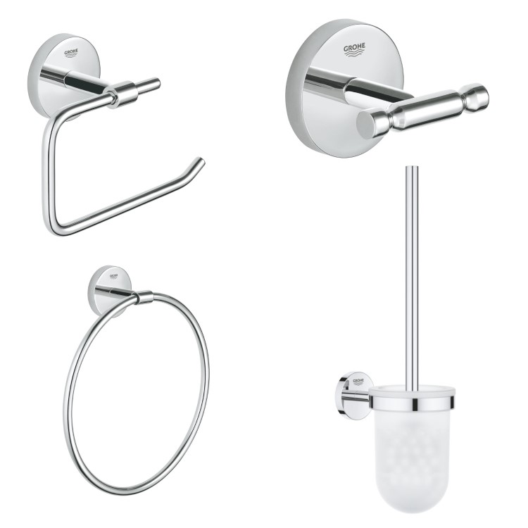 Grohe BauCosmopolitan 4 Piece Bathroom Accessory Pack