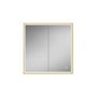 HIB Vanquish 60 Recessed Brass Bathroom Mirror Cabinet with Lights - 630 x 730mm