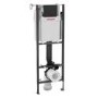 Grade A1 - Wirquin Initio Compact WC Frame with Black Flush Plate