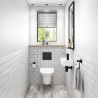 Wall Hung Rimless Toilet with Soft Close Slim Seat Frame Cistern and Black Flush - Valencia