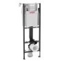 Wall Hung Toilet with Soft Close Seat Frame Cistern and Chrome Flush Plate - Santiago