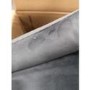 GRADE A2 - Macie Grey Velvet Bar Stool with Black Legs