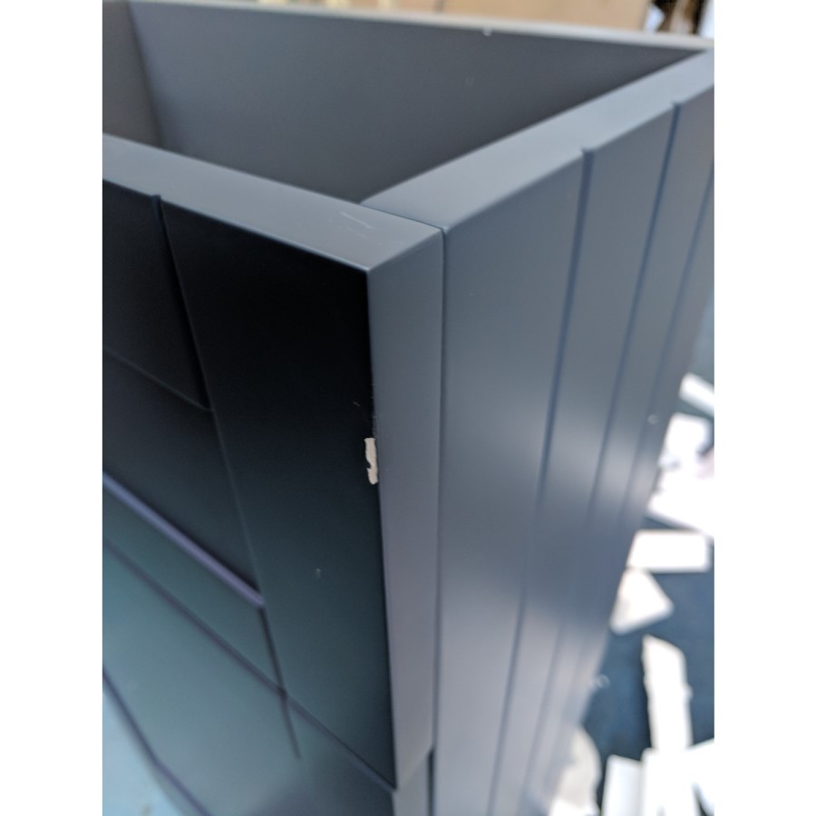 Grade A2 - 400mm Blue Cloakroom Vanity Unit with Basin - Baxenden