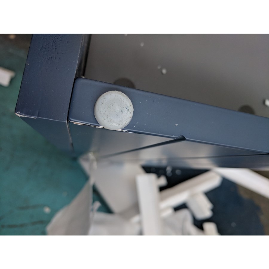 Grade A2 - 400mm Blue Cloakroom Vanity Unit with Basin - Baxenden