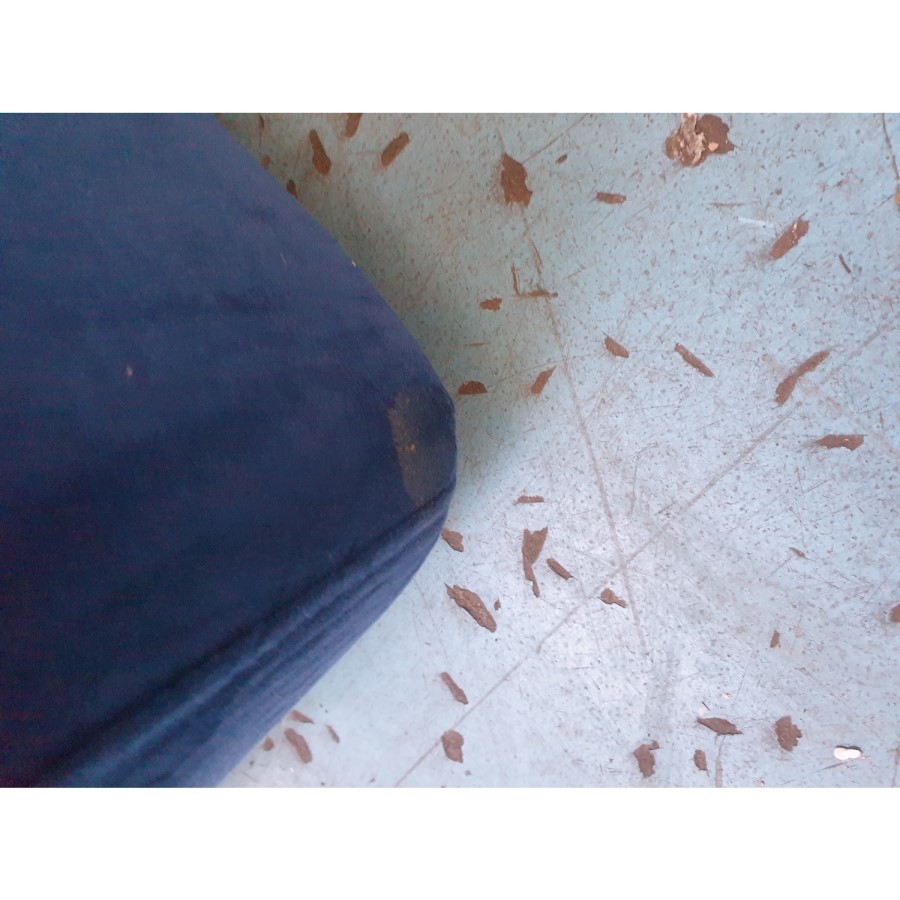 Grade A2 - Navy Blue Velvet 4 Seater Modular Sofa - Hendrix