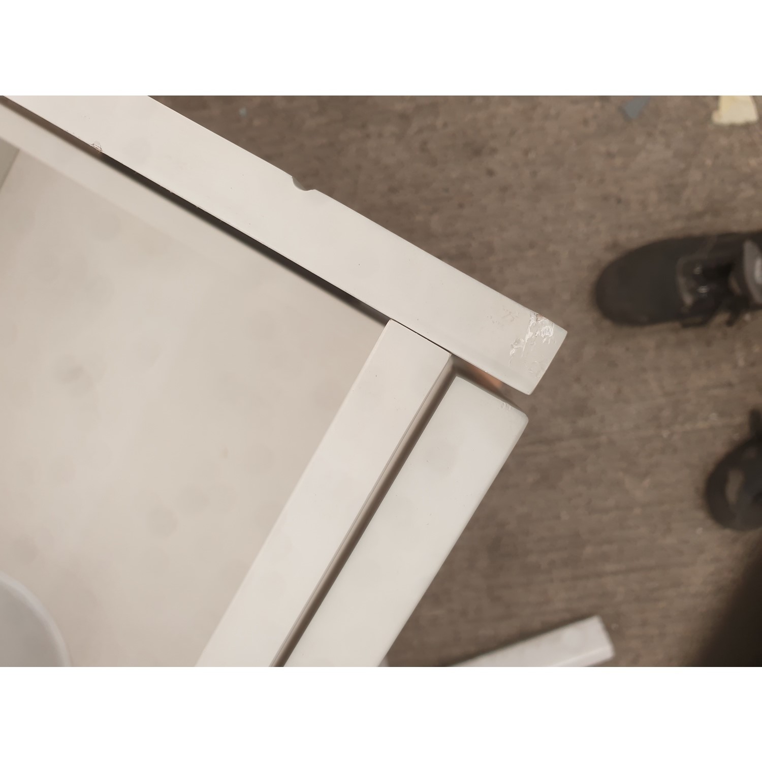 Grade A2 800mm White Freestanding Marble Top Vanity Unit Ashbourne