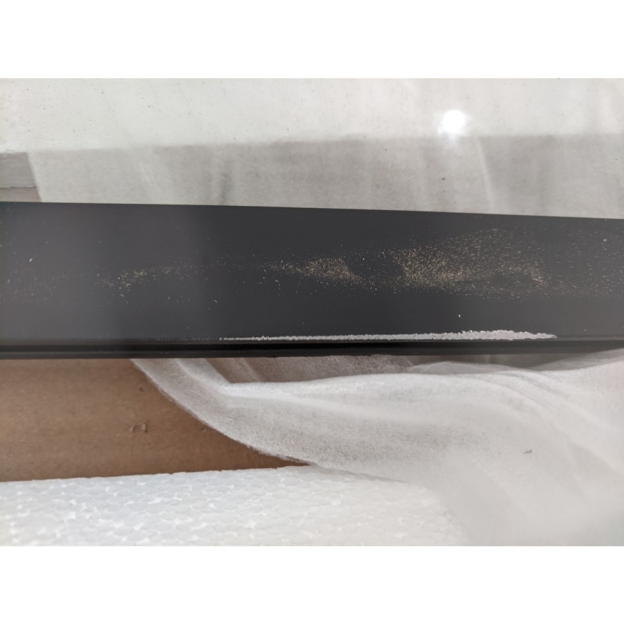 Grade A2 - 1200mm Black Framed Wet Room Shower Screen with Return Panel - Zolla