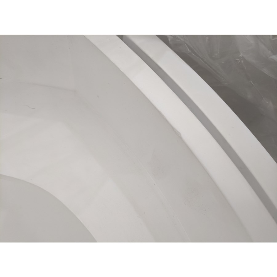 Grade A2 - 1000mm White Wall Hung Right Hand Curved Vanity Unit with Basin - Tulum