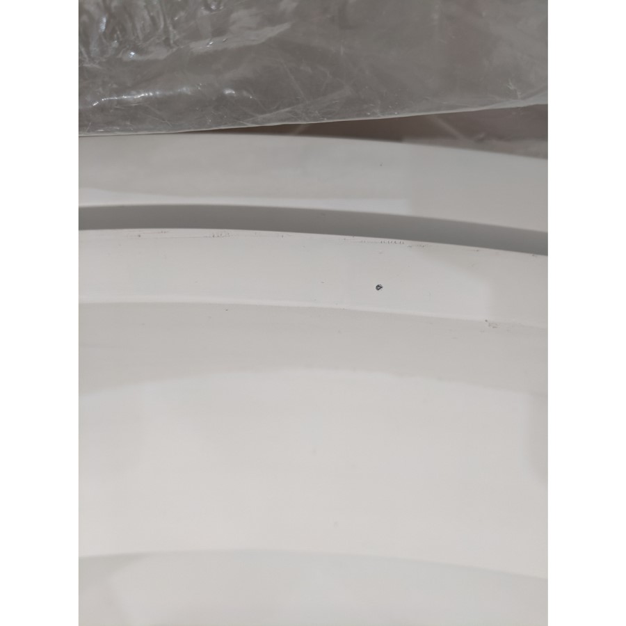 Grade A2 - 1000mm White Wall Hung Right Hand Curved Vanity Unit with Basin - Tulum