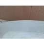 Grade A2 - 1000mm White Wall Hung Right Hand Curved Vanity Unit with Basin - Tulum